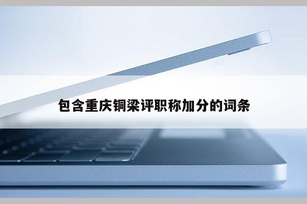 包含重慶銅梁評職稱加分的詞條